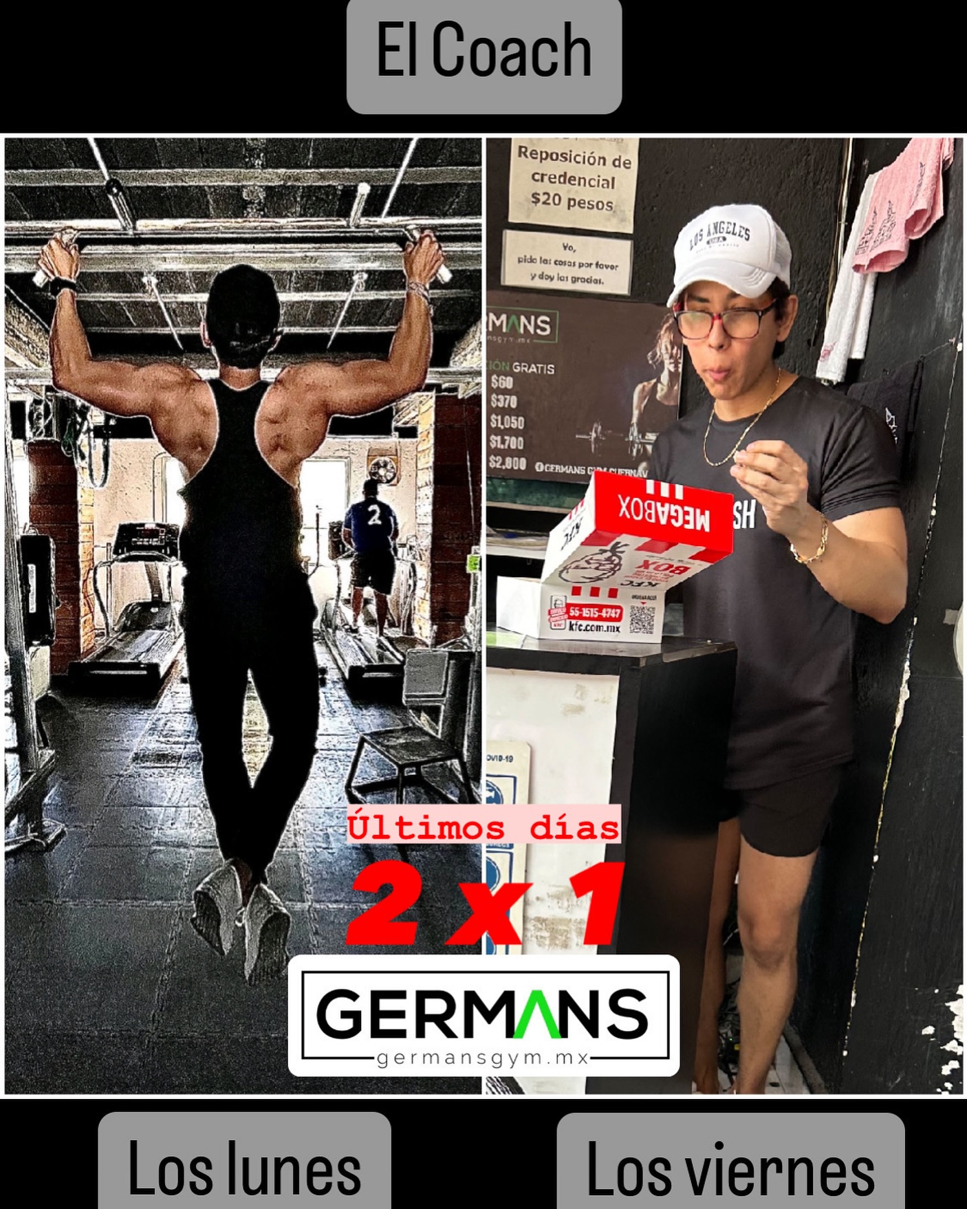 Promoción 2x1 Germans Gym Cuernavaca